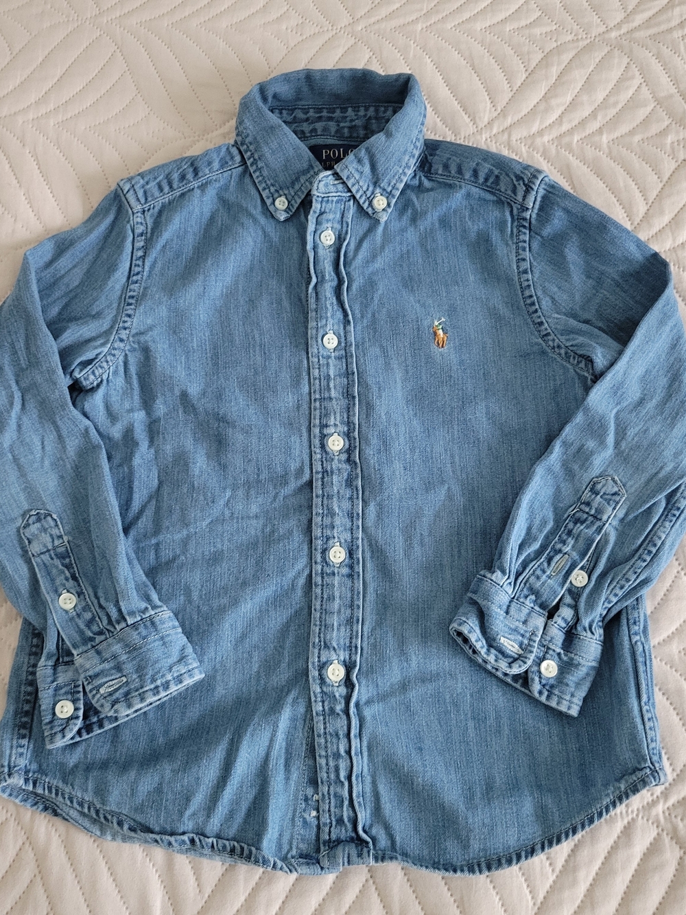 Polo by Ralph Lauren Light Blue Denim Shirt with Navy Label